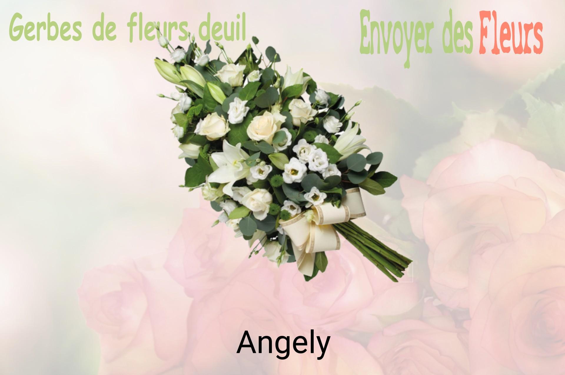 Gerbe de fleurs de deuil livrée à Angely